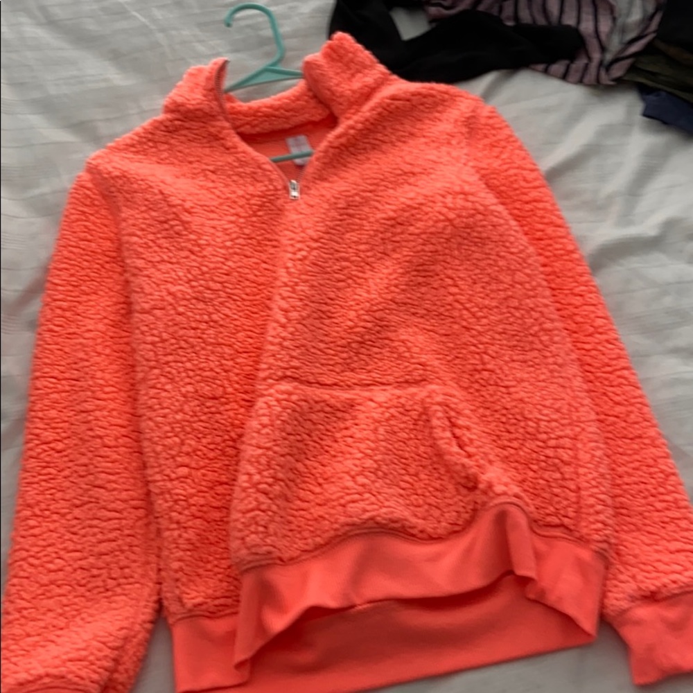 Cute girls neon fleece jacket